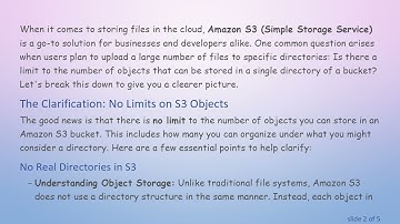 Understanding Amazon S3: Is There an Object Limit in Bucket Directories?