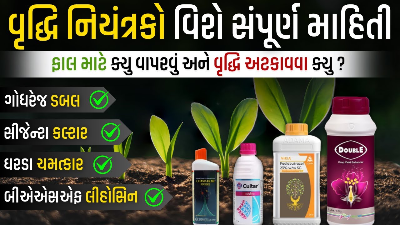 વૃદ્ધિ નિયંત્રકો વિશે સંપૂર્ણ માહિતી । PGR । Plant Growth Regulators @KhedutPathshala