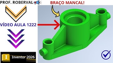 Lesson 1222 - Modeling the Bearing Arm in Autodesk Inventor 2026