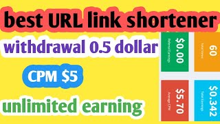 URL link shortener unlimited tricks|| best URL link shortener|| how to earn money online