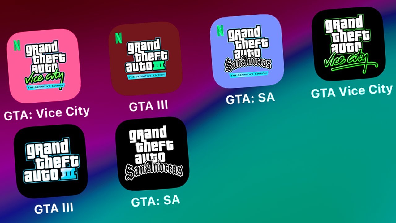 Netflix GTA против Original - GTA: Vice City,GTA 3,San Andreas - The Definitive Edition,GTA III,V...