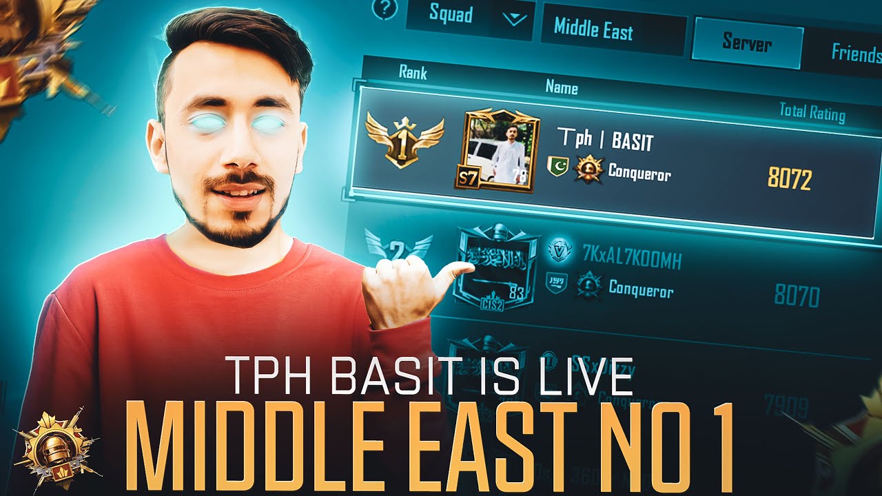 ROAD TO MIDDLE EAST TOP #1 🇵🇰 | TPH BASIT IS LIVE | PUBG MOBILE - YouTube