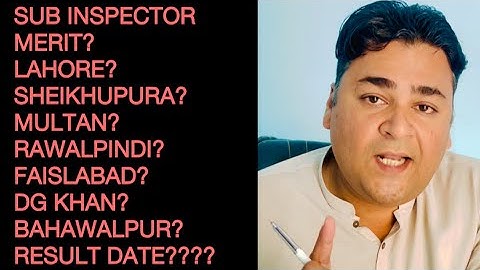 Breaking News? Sub inspector merit(expected)?/Asst pessi merit (expected)?/Result date??