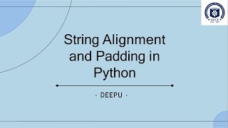 String Alignment and Padding