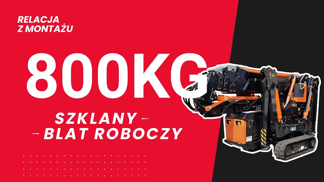 Relacja z montażu 800kg szklanego blatu roboczego!