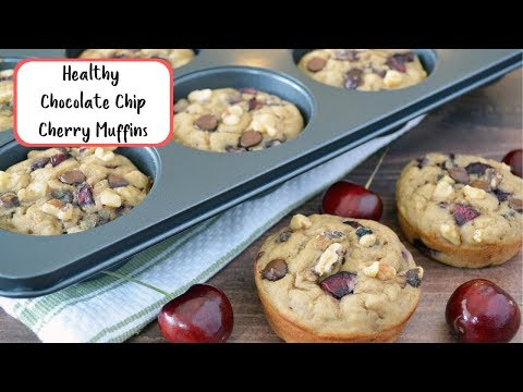 Healthy Chocolate Chip Cherry Muffins | Produce For Kids