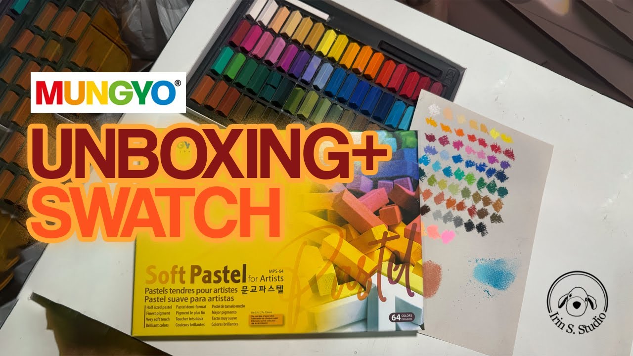 Mungyo Soft Pastels MPS series 64 colors - Unboxing + Swatching