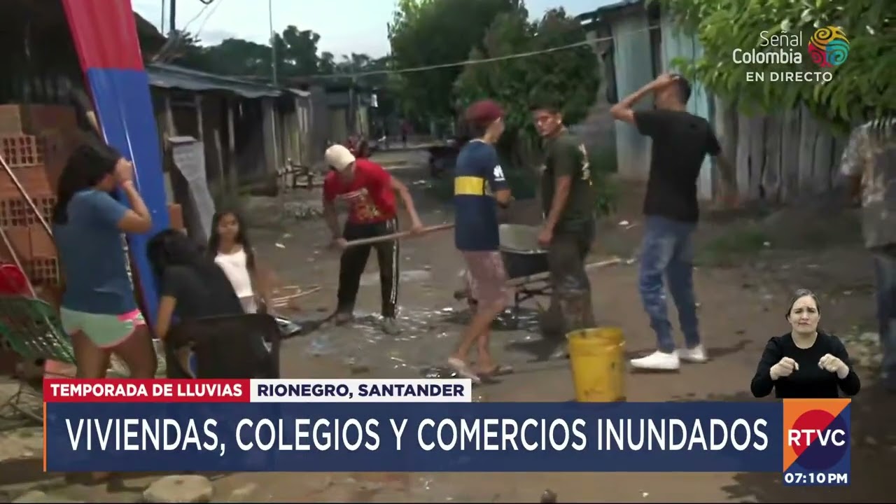 2.000 familias afectadas por inundaciones en Rionegro, Santander | RTVC Noticias
