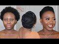 SIMPLE and ELEGANT Natural Hairstyle on Short 4c Hair  - Under 5 minutes Updo!