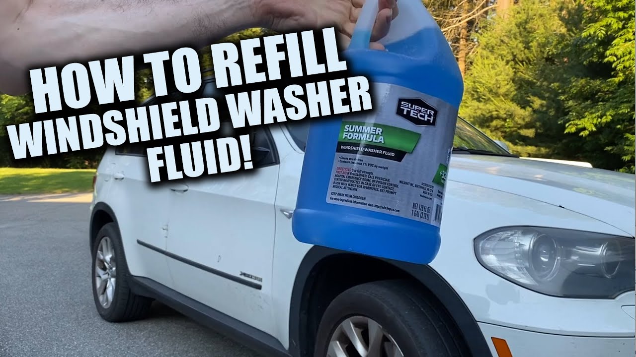 How to add/refill windshield washer fluid (BMW X5, similar for