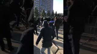 Попытка силового разгона митинга в Магасе, Ингушетия. утро 27 марта 2019 г