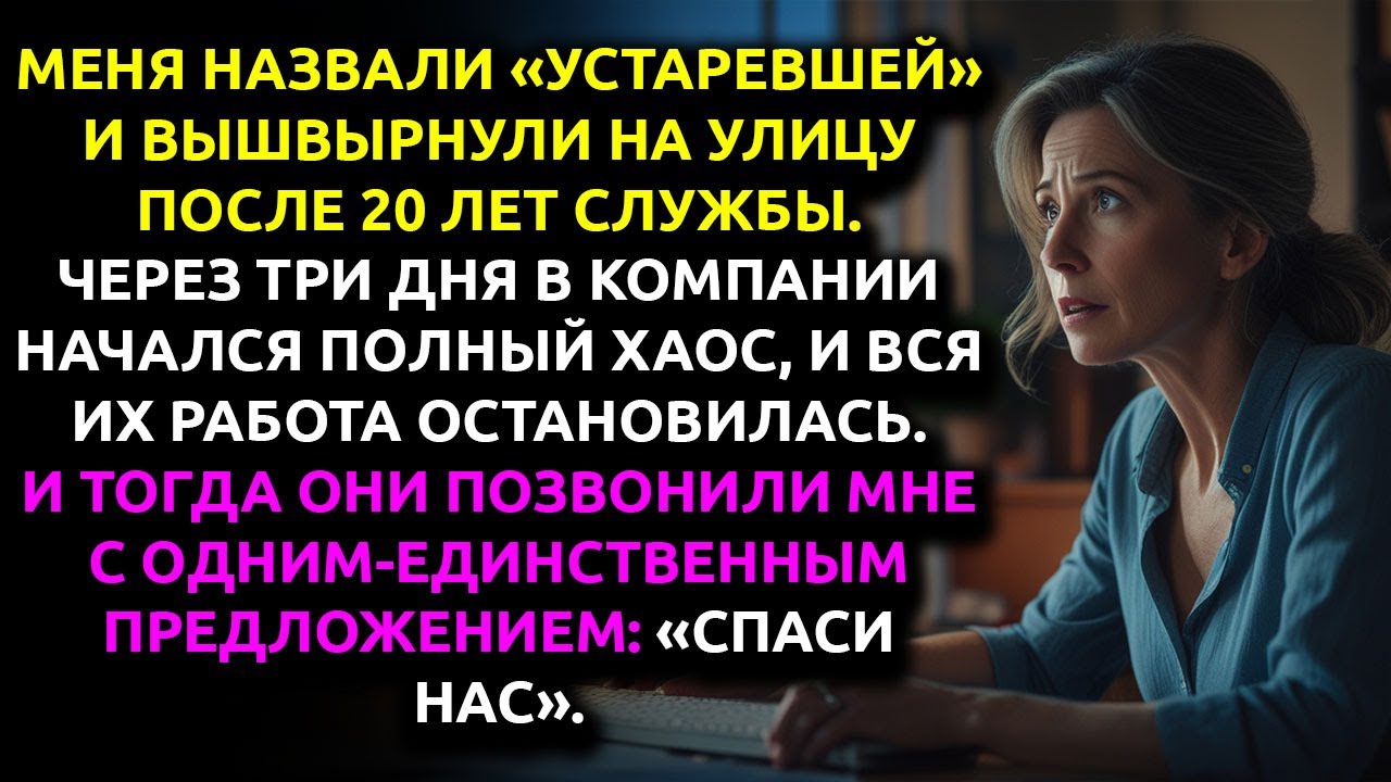 Меня ВЫШВЫРНУЛИ, назвав устаревшей... а через 3 дня умоляли ВЕРНУТЬСЯ.