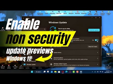How to Enable non security update previews on Windows 11 - YouTube