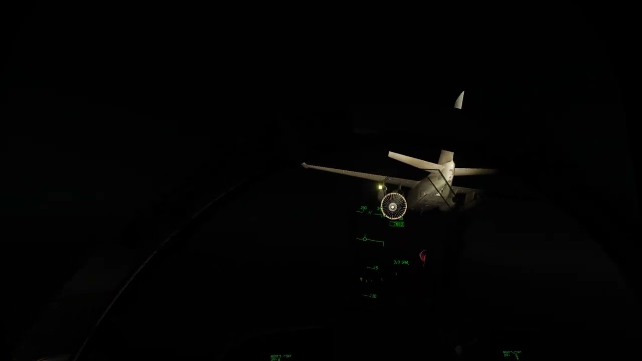 DCS F-18 Night air to air refueling and Case III recovery