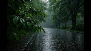 🌧️ Gentle Rain on Green Leaves 🌿 | Relaxing Rain Sounds for Sleep, Study & Stress Relief | ASMR