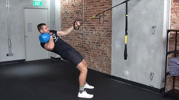 Single Arm Kettlebell TRX Row With Rotation