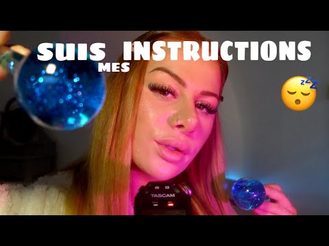 ASMR SUIS MES INSTRUCTIONS AVEC LES YEUX FERMÉS 👀 💤