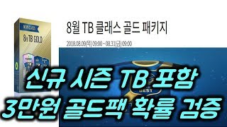 피파온라인4신규 시즌 TB 포함 3만원짜리 골드패키지 확률검증