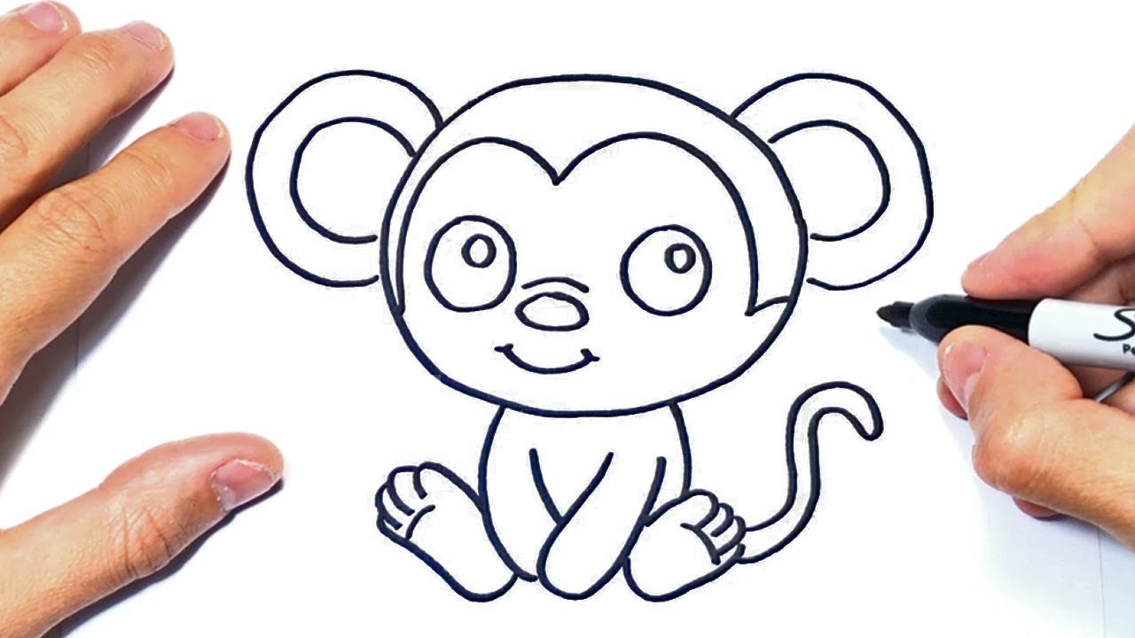 Cómo dibujar un Mono Paso a Paso | Dibujo de Mono - YouTube