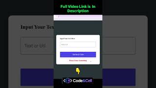 Create QR Code Generator with HTML CSS JS 🔥 #Shorts