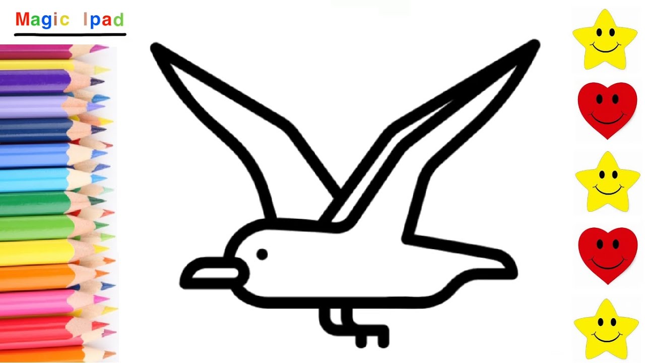 Como dibujar una GAVIOTA | dibujos para niños 💓⭐ How to draw a SEAGULL | drawings for kids - YouTube 18-420-717-ilustraciones-de-stock-de-gaviota-volando-depositphotos