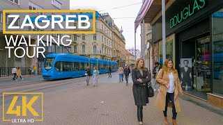 4K Evening Walk in Zagreb, Capital of Croatia - Exploring one of the Oldest Croatian Cities