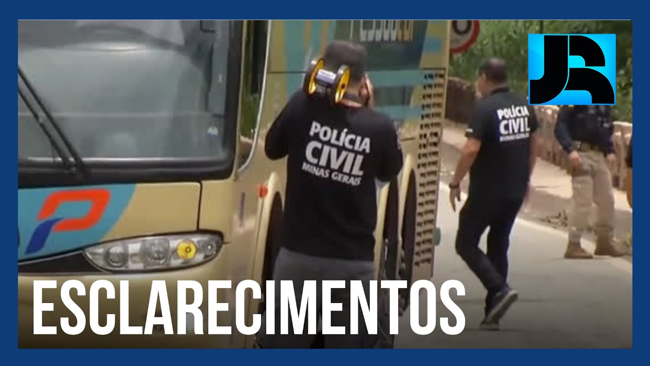 Polícia faz reconstituição do acidente com ônibus que caiu de viaduto em Minas Gerais