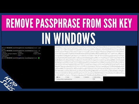 How to remove passphrase from ssh key / Remove passphrase for private key / Tech tutorial