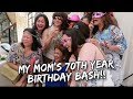 MY MOM'S 70TH BIRTHDAY BASH (70's THEME)! | Vlog #144