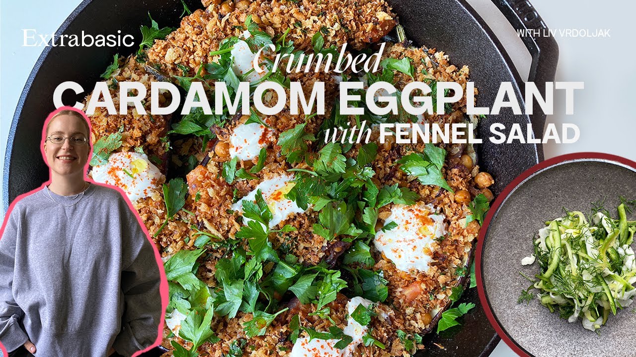 CARDAMOM EGGPLANT WITH PANKO CRUMB With a Simple Fennel Salad YouTube