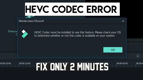 HEVC Codec Must Be Installed To Use This Feature In Filmora Solved | HINDI | HEVC Codec Error Solved