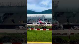 Capturing 9M-RAW showing off its gorgeous marine-themed livery right from the Penang departure gate. Capturing 9M-RAW showing off its gorgeous marine-themed livery right from the Penang departure gate.