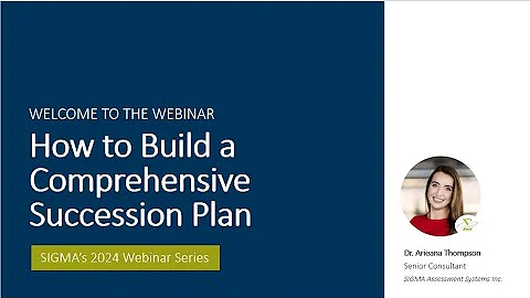 SIGMA Webinar: How to Build a Comprehensive Succession Plan (November 2024)