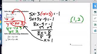 Algebra 2 Ch 3 Practice Test, Oct  24, 2019