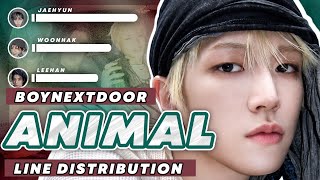 ANIMAL - BOYNEXTDOOR (보이넥스트도어) Line Distribution 