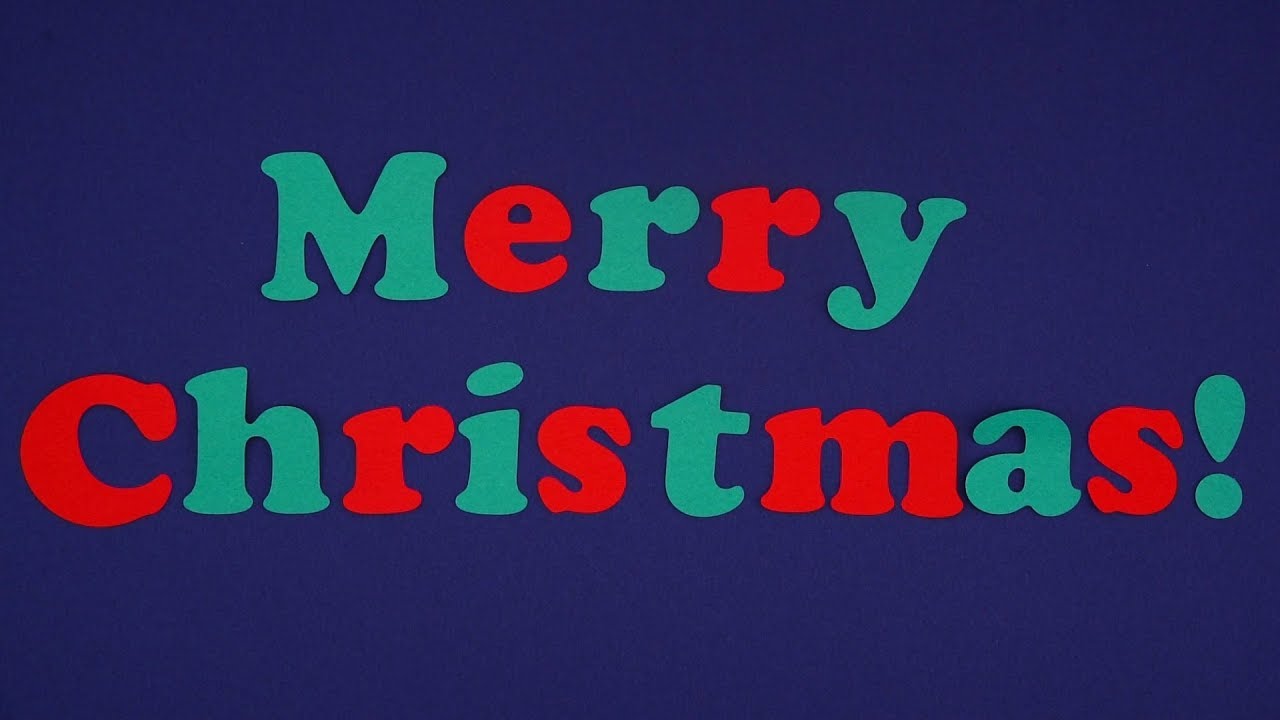 壁面飾り Merry Cristmas 文字 壁面飾りの作り方 無料型紙で簡単 クリスマス 12月 サンタクロース 画用紙 工作 壁面装飾 ペーパークラフト Paper Craft Youtube