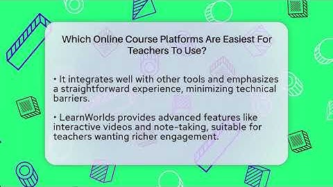 Which Online Course Platforms Are Easiest For Teachers To Use? - Teacher Tech Toolbox