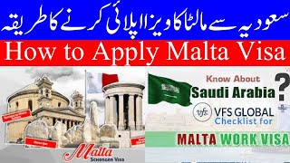 How to Apply Malta Schengen Visit Visa from Saudi Arabia for Indian Pakistani Step By Step 2024