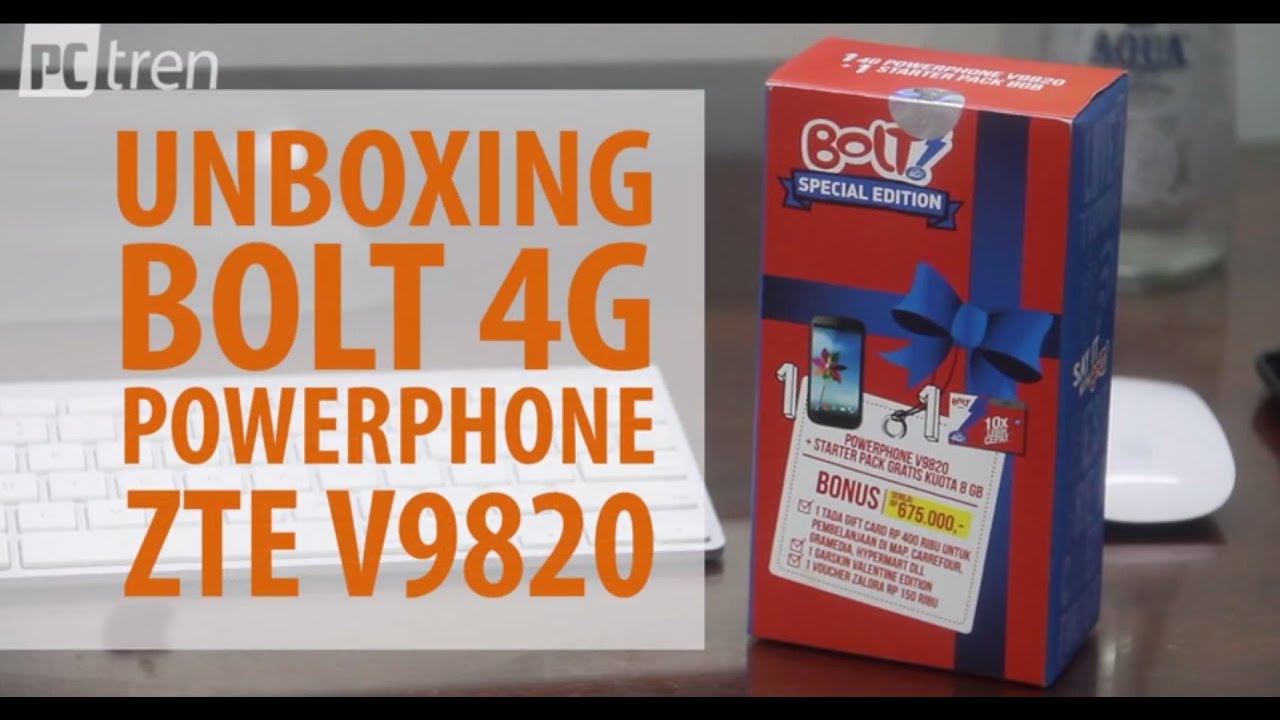 Unboxing bolt 4G powerphone ZTE V9820 PCtren.Com - YouTube