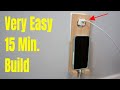 Diy Wooden Cell Phone Stand For Beginners ( New Plug Mount Hanging Holder )