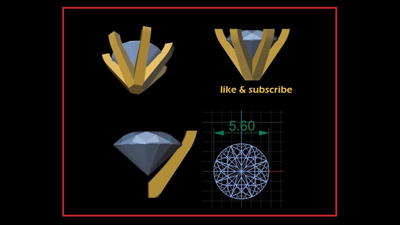 how to make solidar diamond nosepin|| jewellery cad design|| rhino and ...