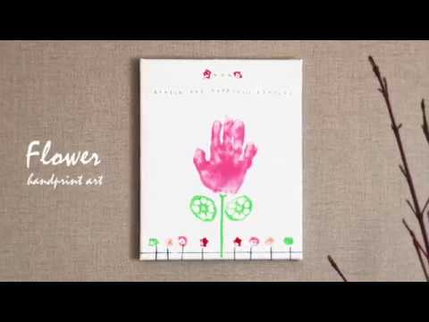七五三敬老の日にも 簡単手形アートパネルの作り方 花 鳥 Youtube