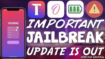 IMPORTANT JAILBREAK Update RELEASED! FIX BATTERY DRAIN For Taurine + Fixes for Crashes, Hangs & More