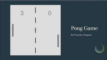 How to create a Pong Game