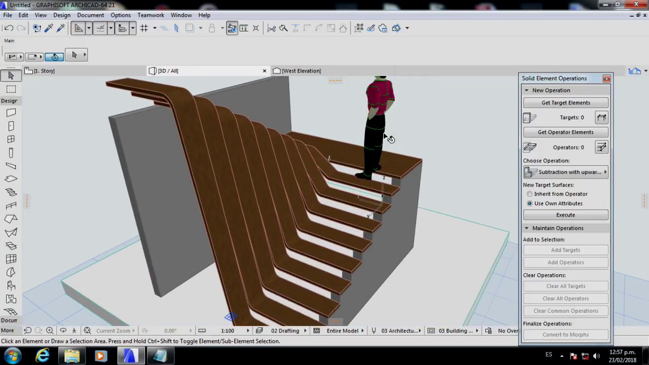 Estructura compleja-shell- escaleras- Archicad - YouTube