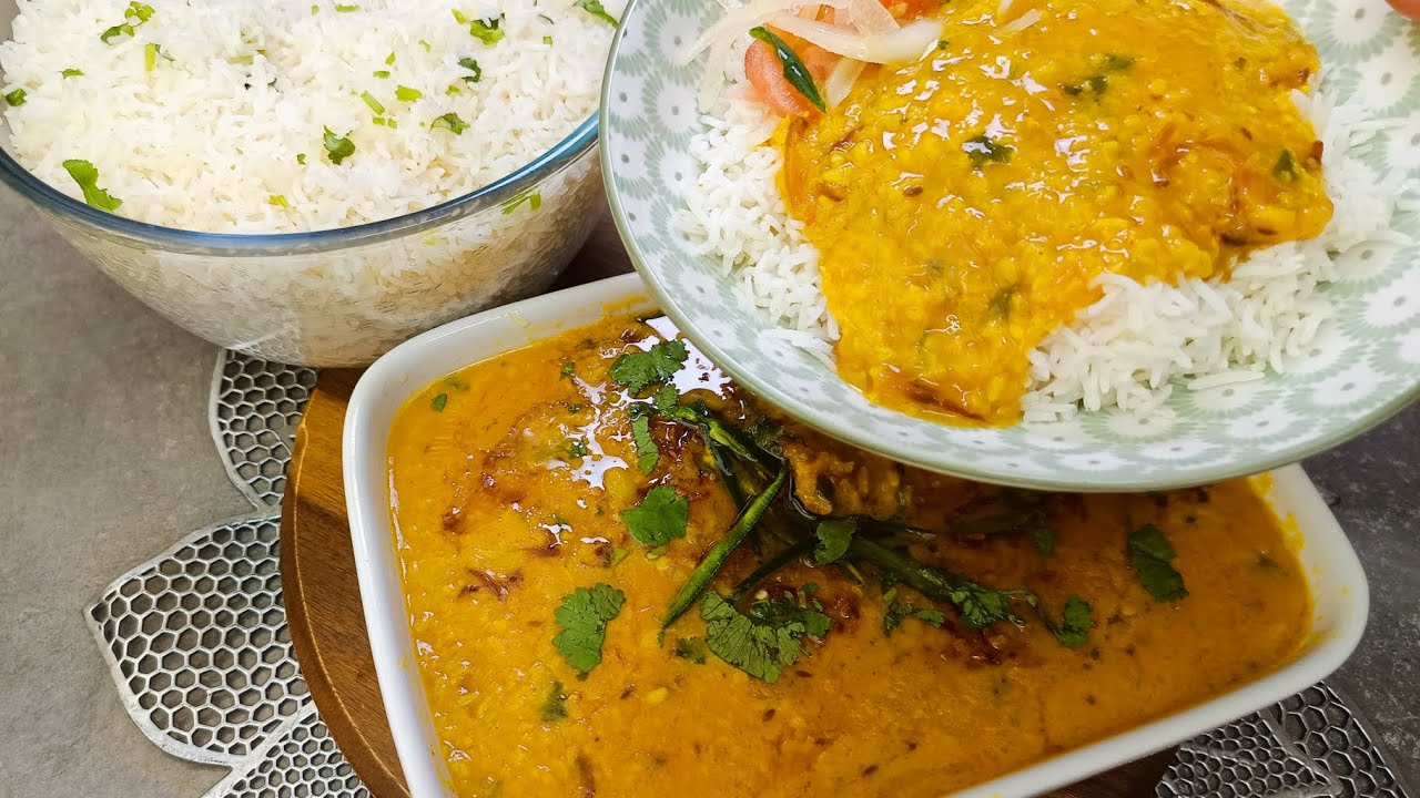delicious and healthy daal rice recipe - YouTube