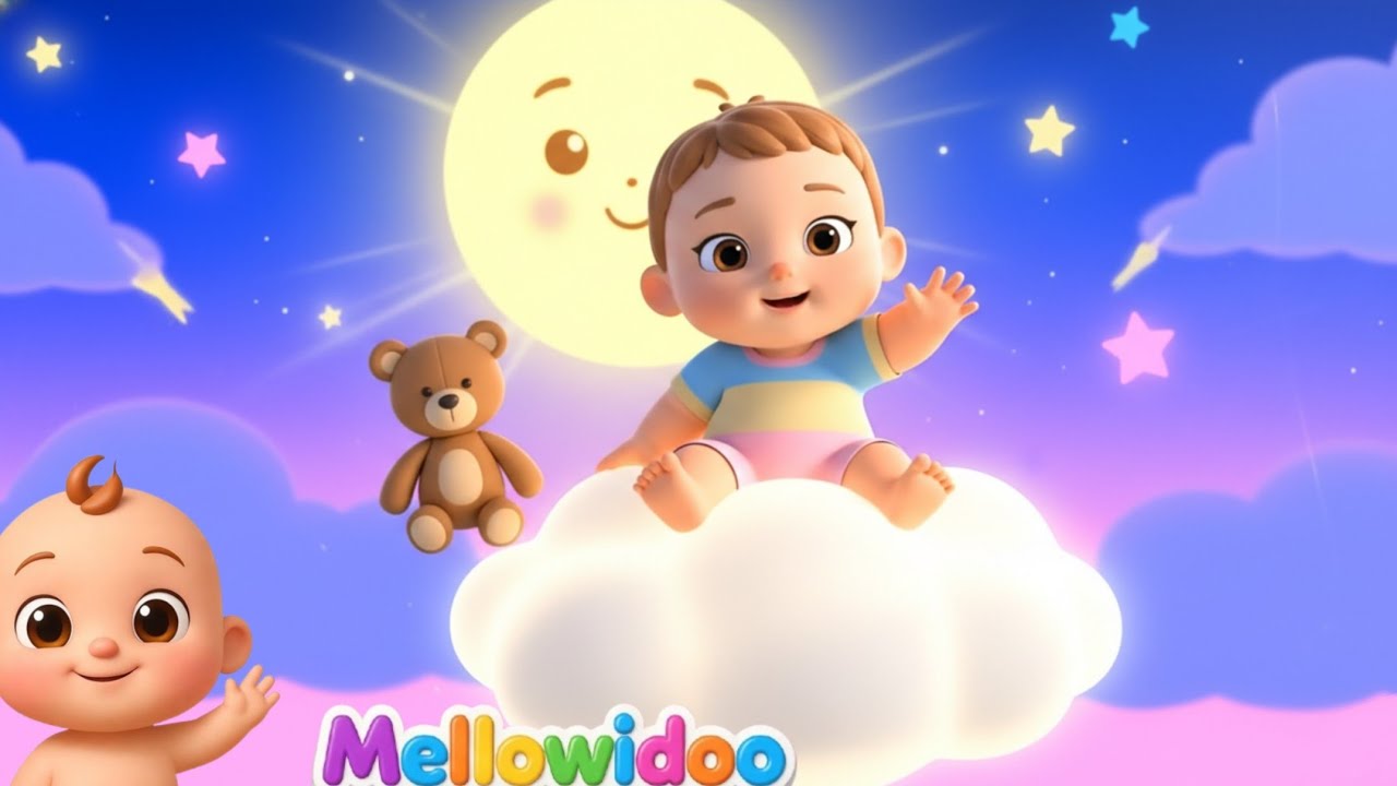 Bedtime Lullaby Song–Stars & Moon Fun| bedtime Baby Song |Fun & Soft Rhymes | Mellowidoo Kids Rhymes