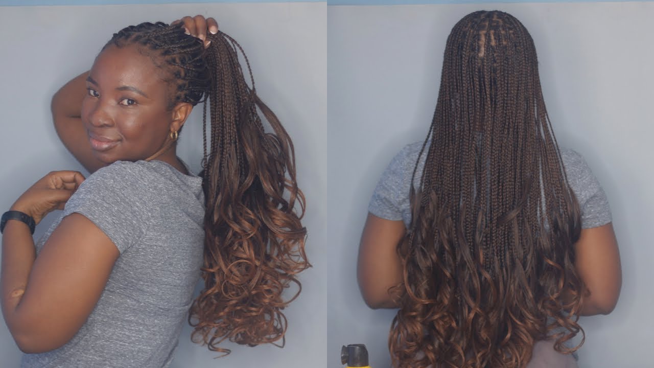 Knotless French Curl Braids | Darling Loose Braids - YouTube