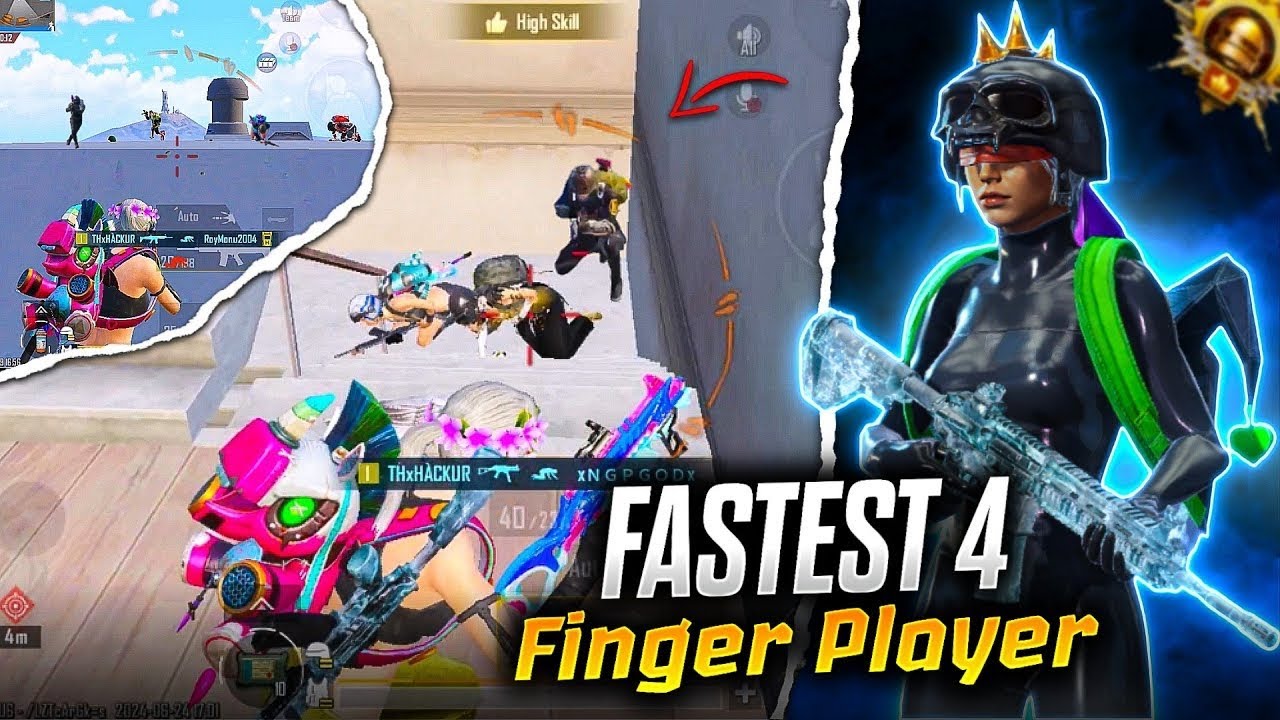 4 FINGER GoD Player☠️ | FASTEST 1v4 CLUTCHES IN BGMI💥| IPhone 13 💀 BGMI ...