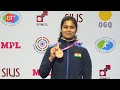 Shooting world cup olympian shooter manu bhaker bags 25m pistol bronze medal in issf